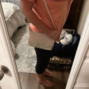 Kate Spade Ramey Greta Court Glitter Saffiano Leather Crossbody